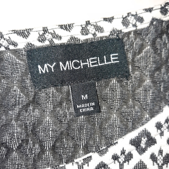 My Michelle Monochrome Long Sleeve Dress - Picture 8 of 11